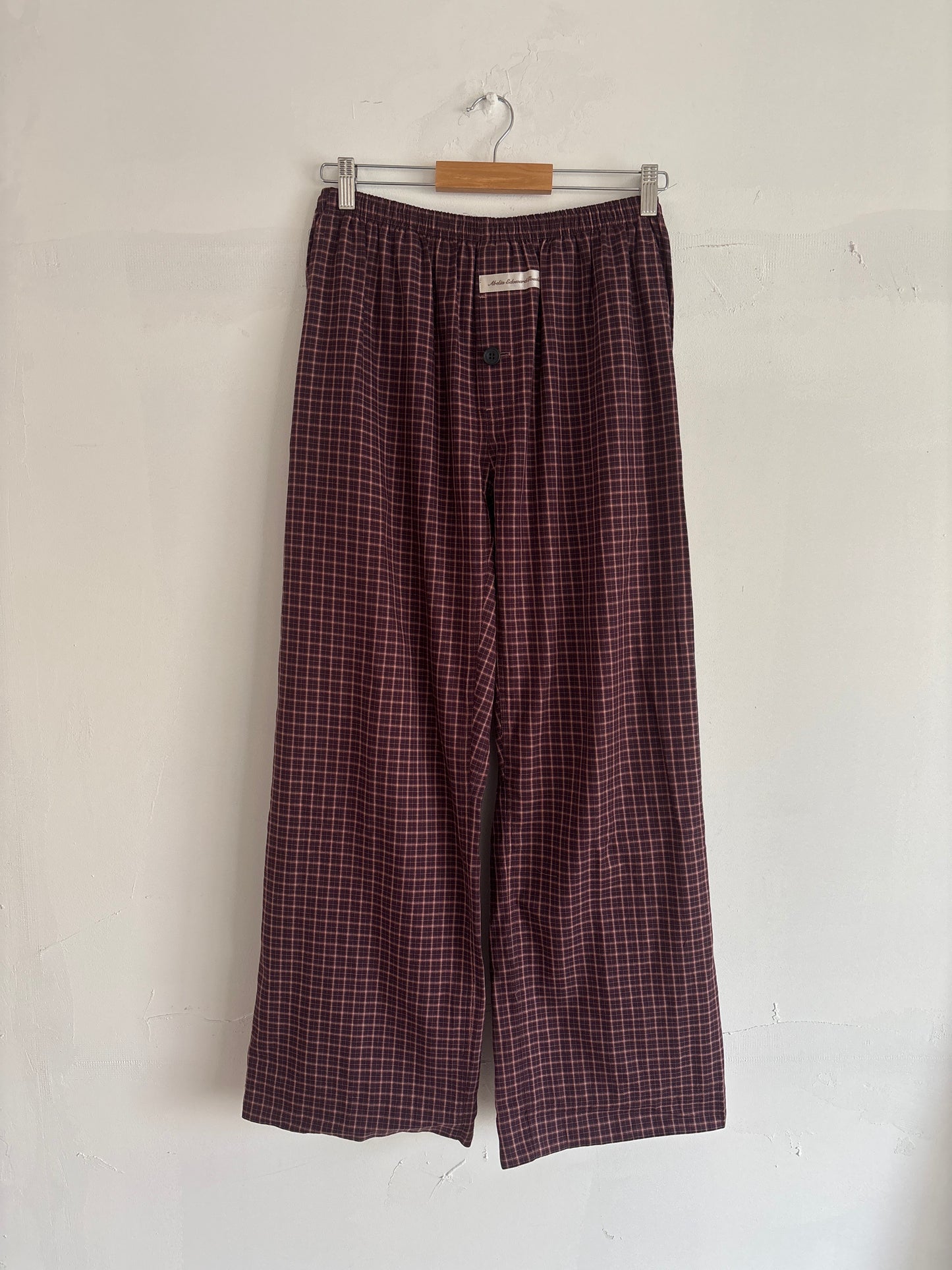 LONG TRUNKS PANTS Bordeaux check