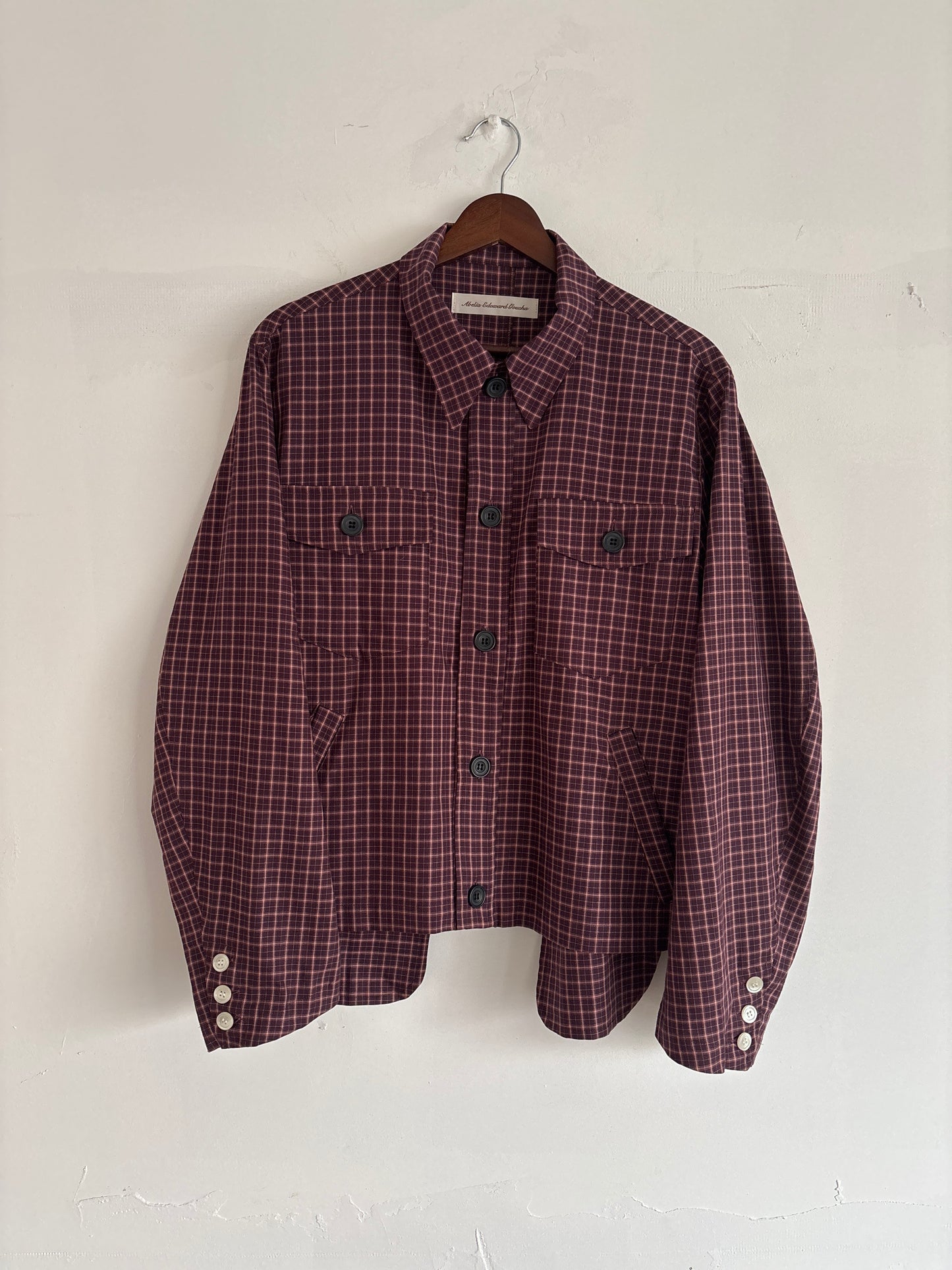 CD JACKET Bordeaux check