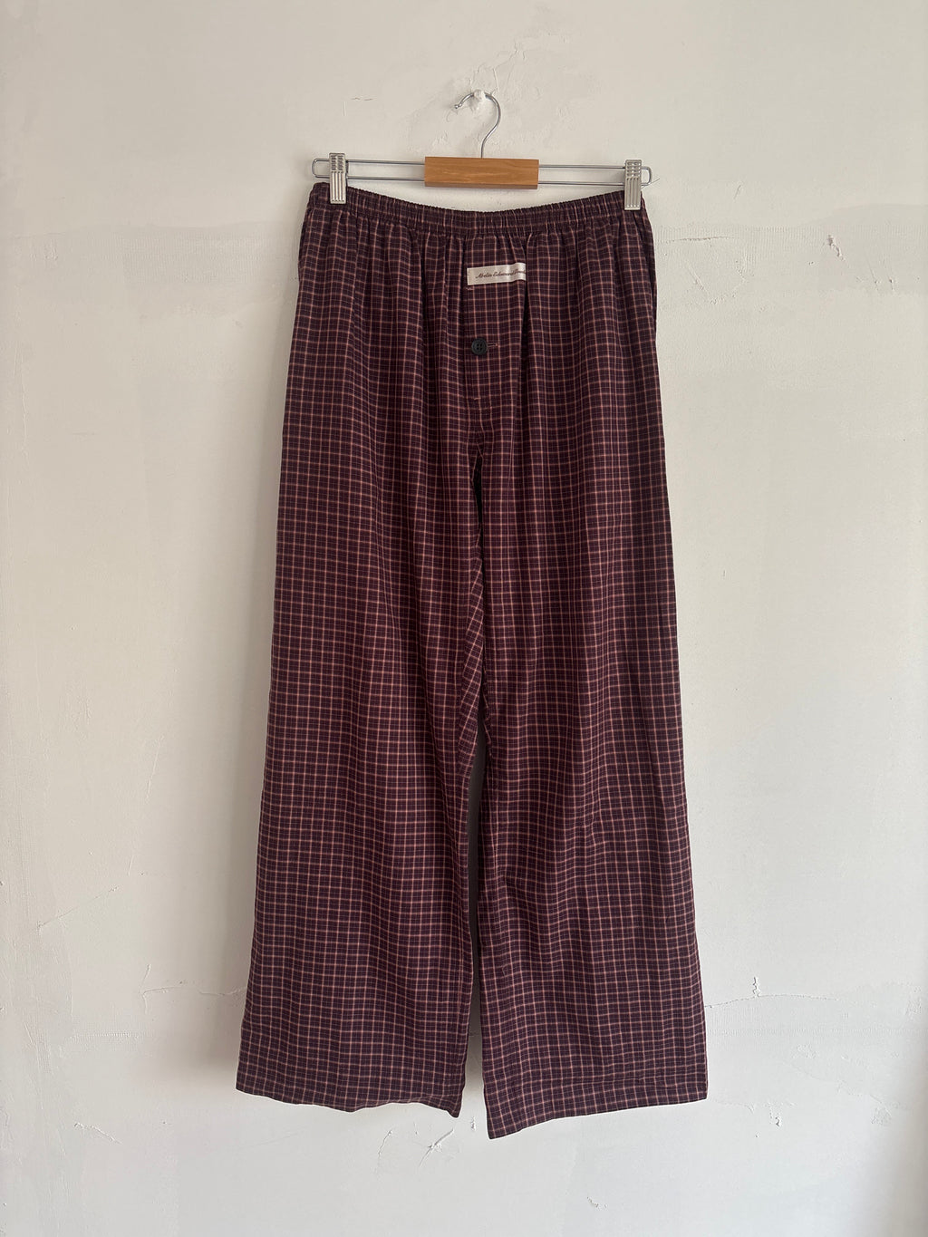 LONG TRUNKS PANTS Bordeaux check