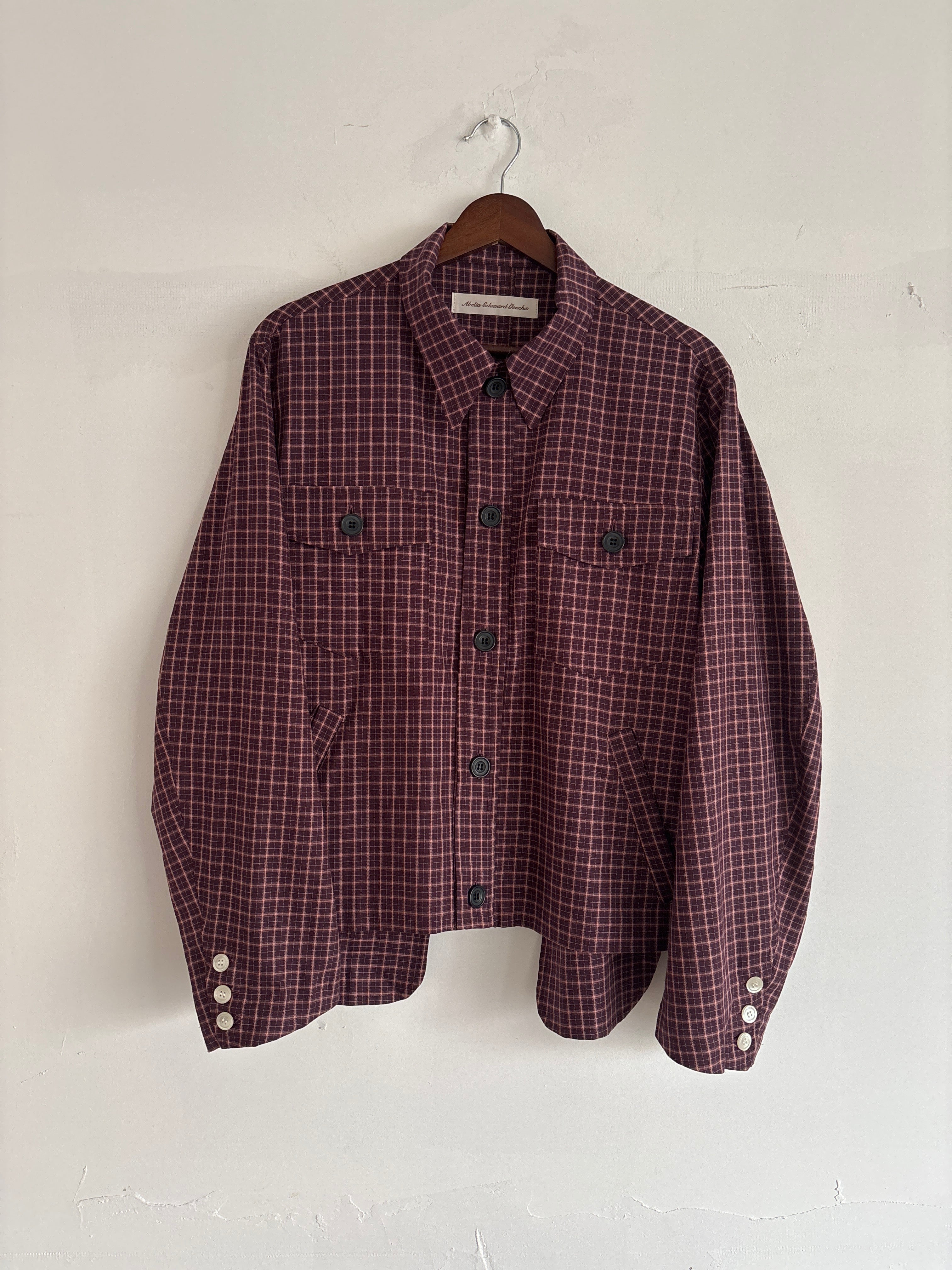 CD JACKET Bordeaux check
