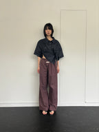 LONG TRUNKS PANTS Bordeaux check