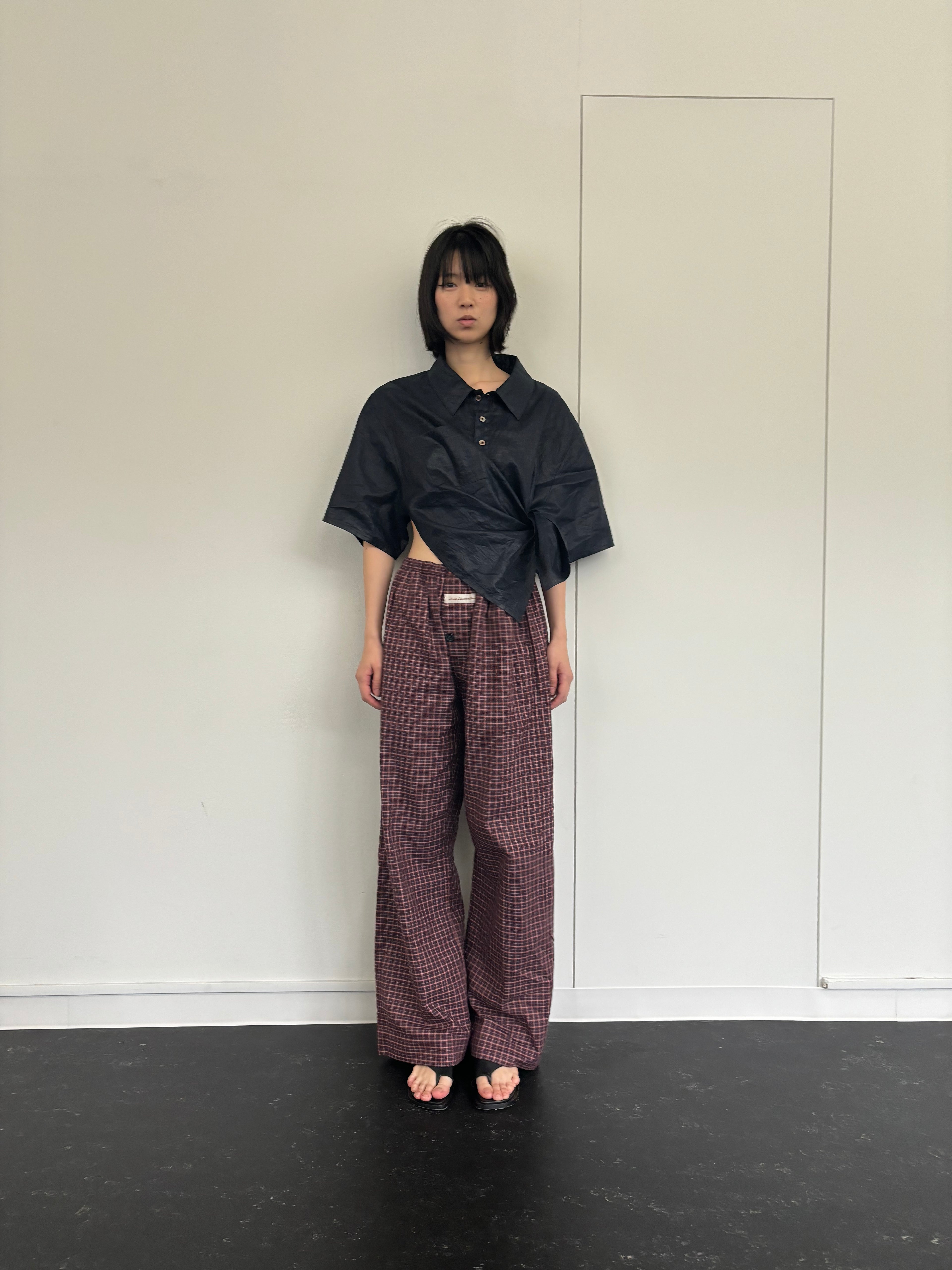 LONG TRUNKS PANTS Bordeaux check