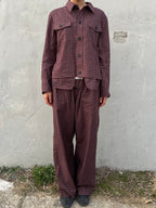 LONG TRUNKS PANTS Bordeaux check