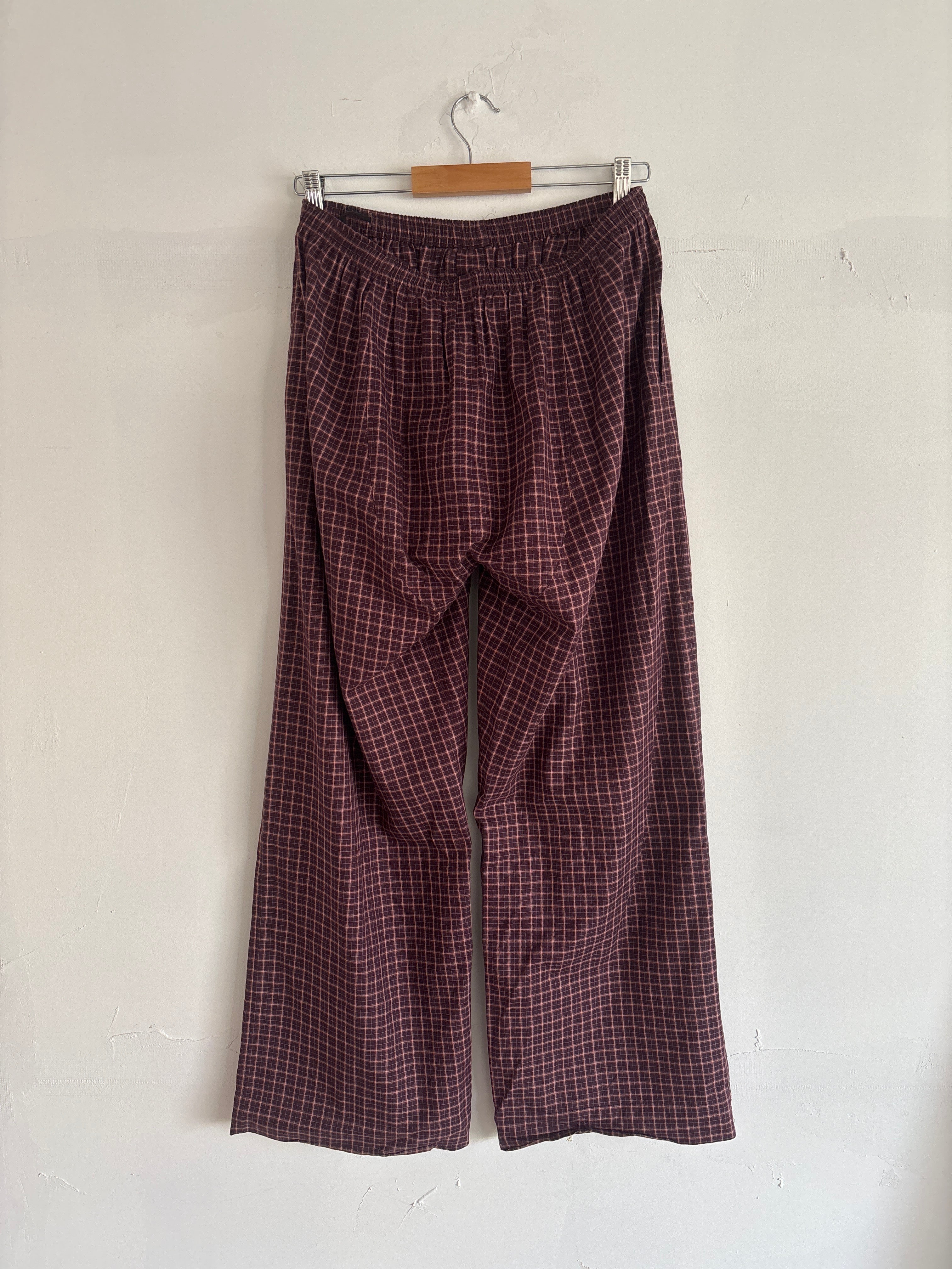 LONG TRUNKS PANTS Bordeaux check
