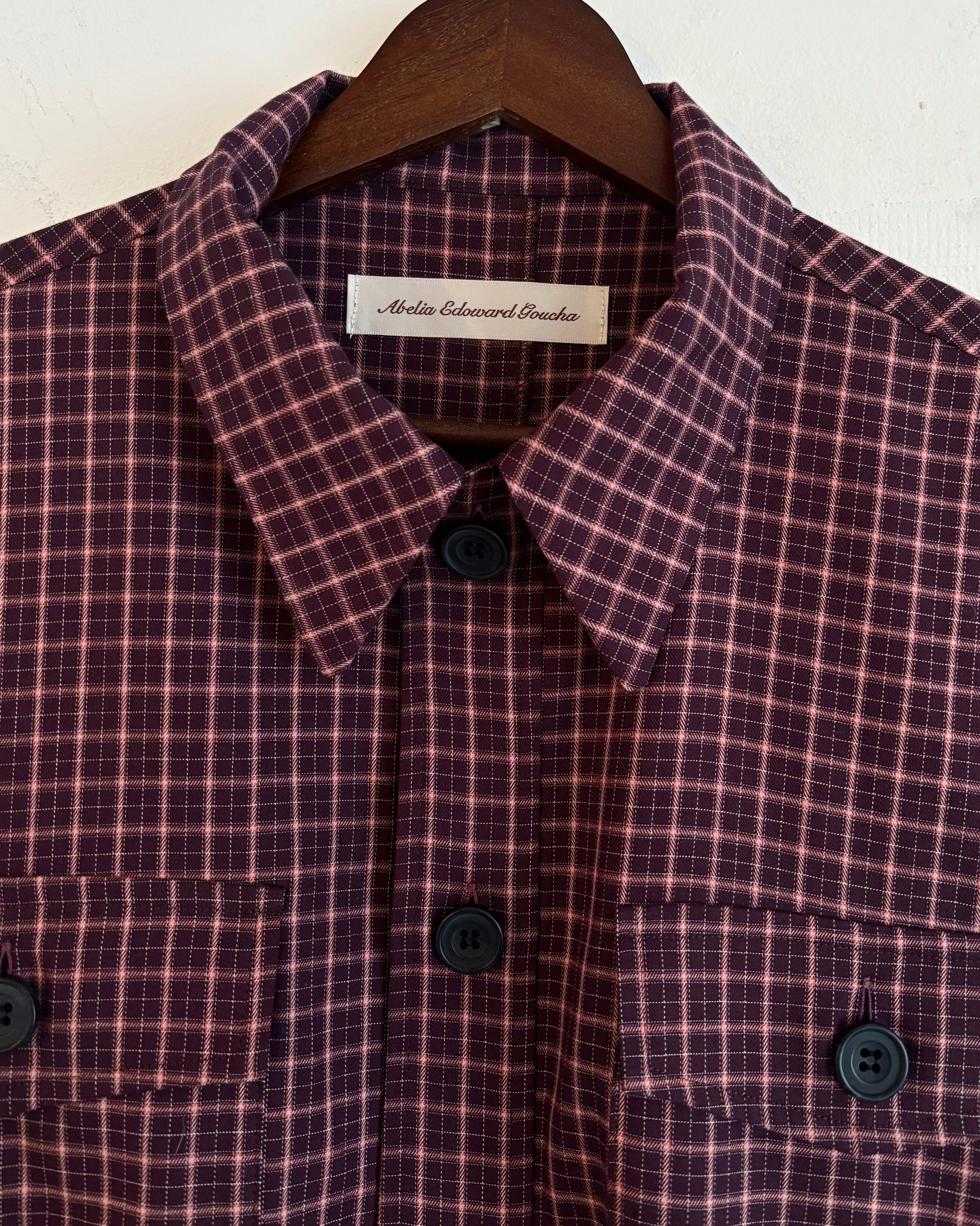 CD JACKET Bordeaux check